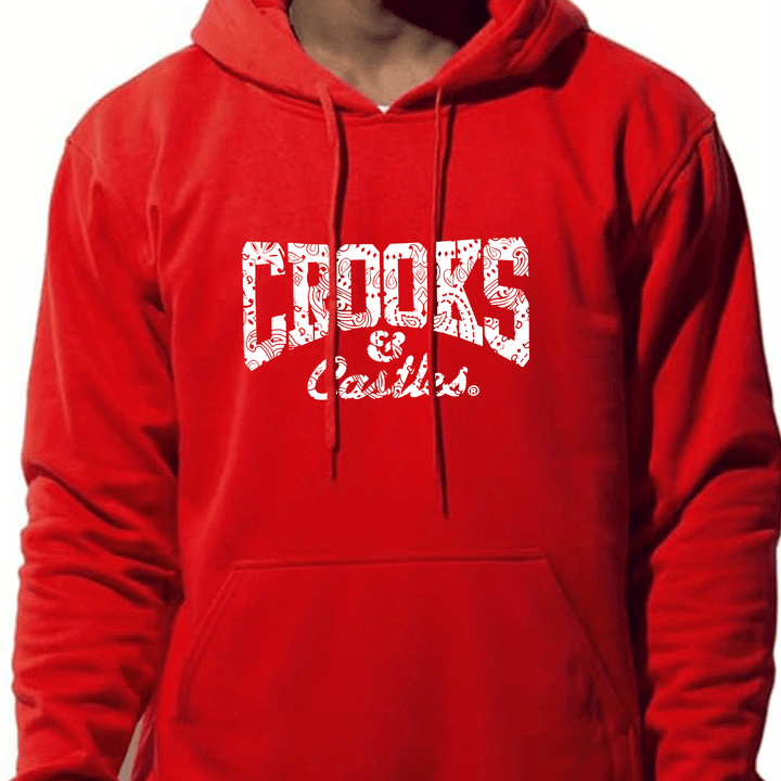 Men's Crooks & Castles Print Hoodie Sweatshirt-Hoodies-Bennys Beauty World