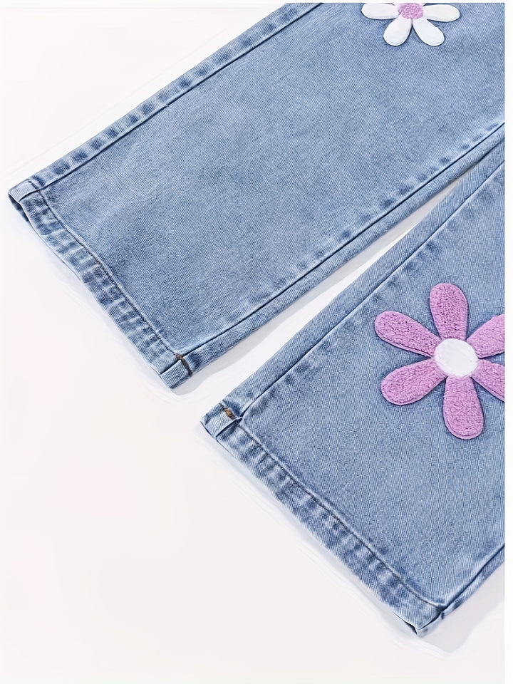 Fashionable Wide Leg Denim Jeans