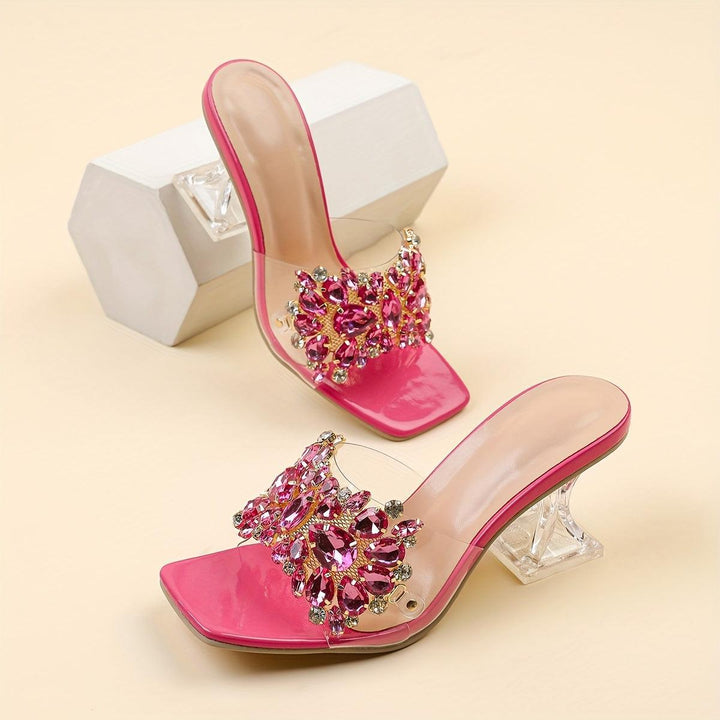 Women's New Rhinestone-Embellished Pyramid Heel