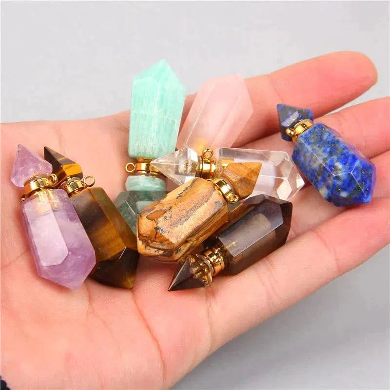 1pc Natural green Fluorite Charm quartz crystal stone necklace pendants Bennys Beauty World