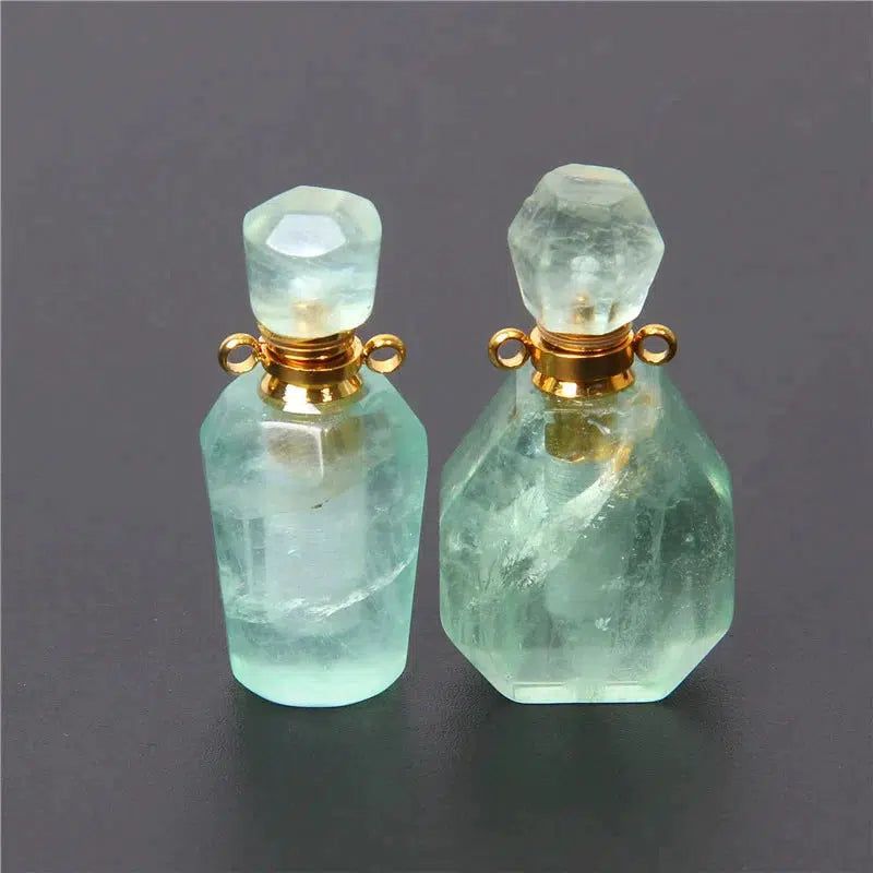 1pc Natural green Fluorite Charm quartz crystal stone necklace pendants Bennys Beauty World