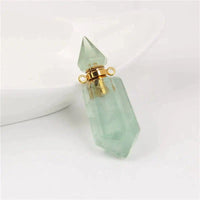 1pc Natural green Fluorite Charm quartz crystal stone necklace pendants Bennys Beauty World