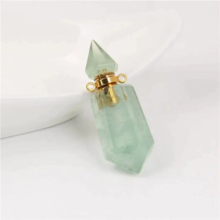 1pc Natural green Fluorite Charm quartz crystal stone necklace pendants Bennys Beauty World