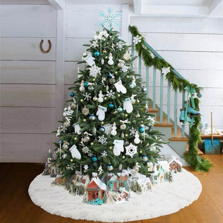 1pc White Carpet Christmas Tree Skirt Bennys Beauty World