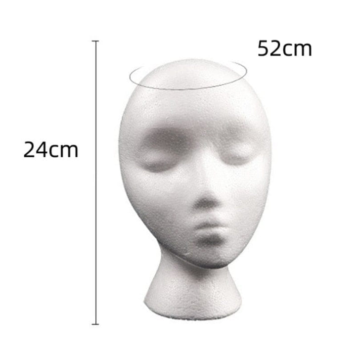 1pcs Styrofoam Mannequin  Display Foam Mannequin Head Bennys Beauty World