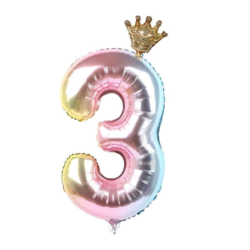 1set 30inch Numbered Happy Birthday Balloon Bennys Beauty World