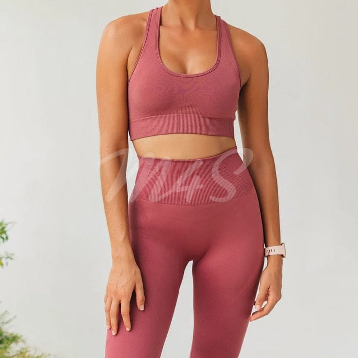 2 Pieces Yoga Sets Ensemble Female Women Gym Clothes Bennys Beauty World