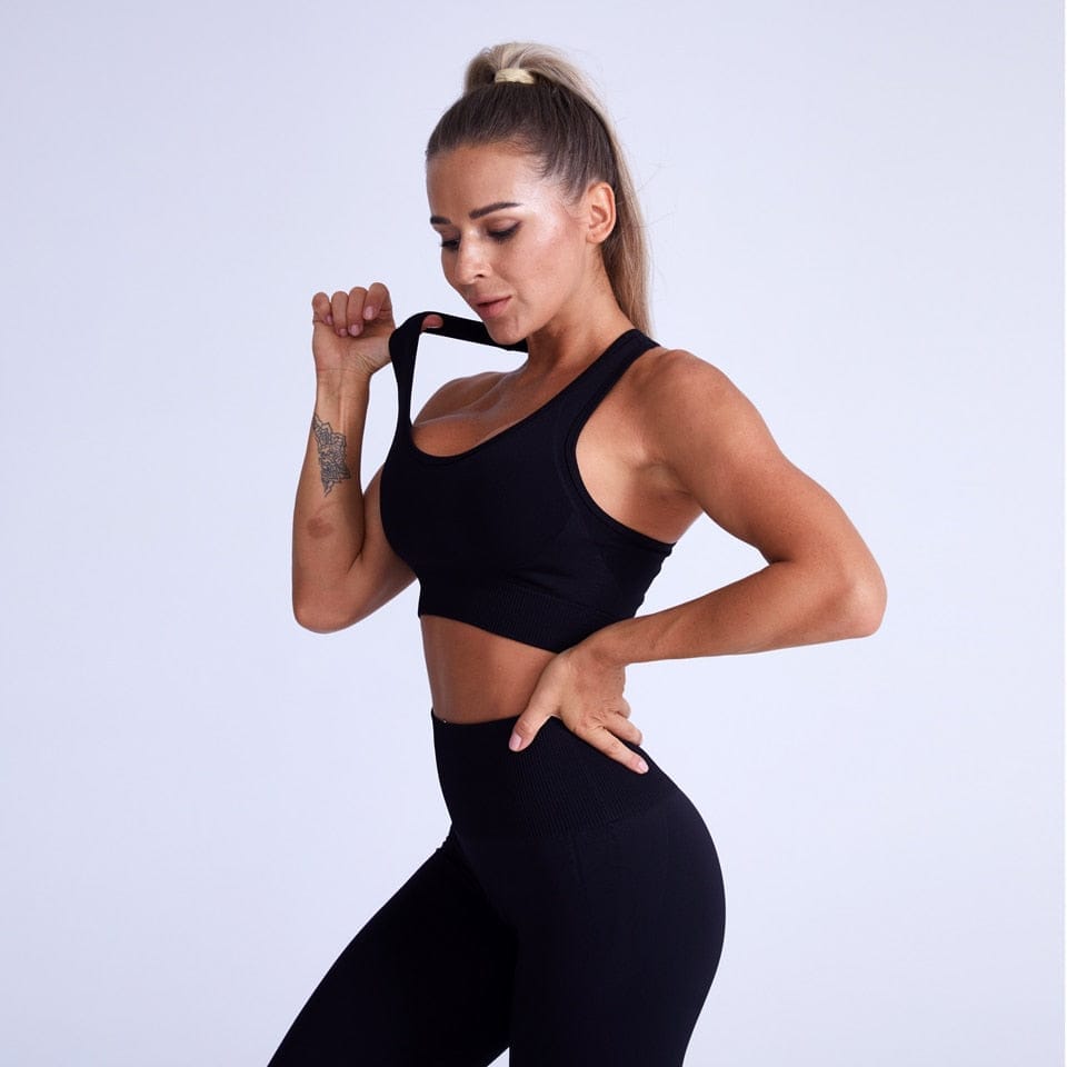 Womens Athletic Yoga Sweatsuit Set Two Piece Gym Seamless Workout Leggings  And Sports Wear For Workout And Fashionable Women From Iiceed, $21.67