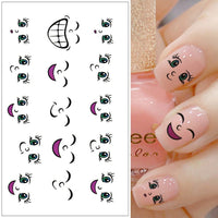 2 Sheets 3D Smiley Face Nail Art Sticker Beauty Manicure Tools Bennys Beauty World