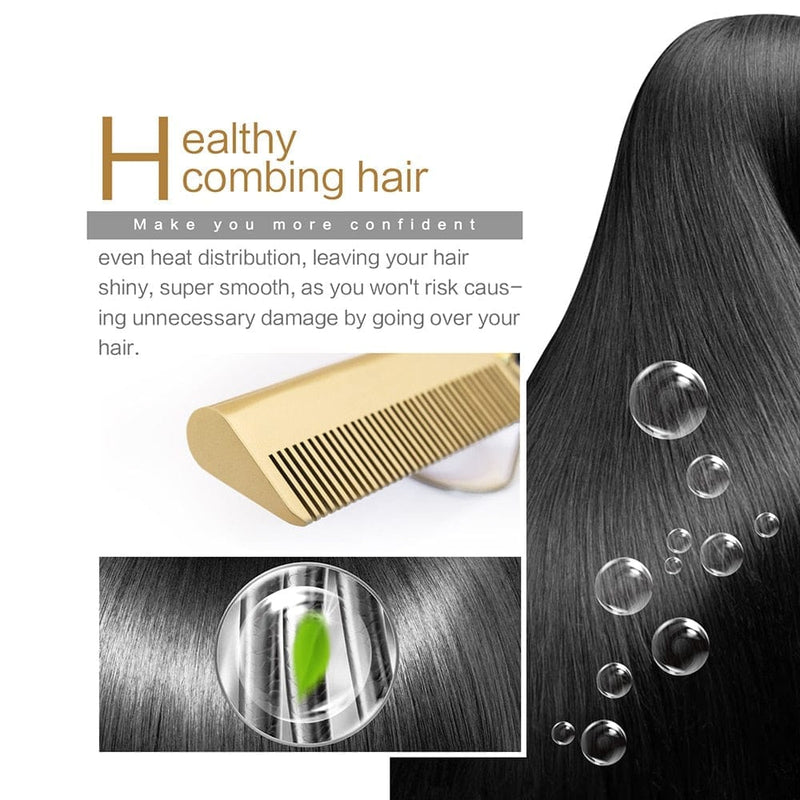 2 in 1 Hot Comb Hair Straightener Flat Irons Bennys Beauty World