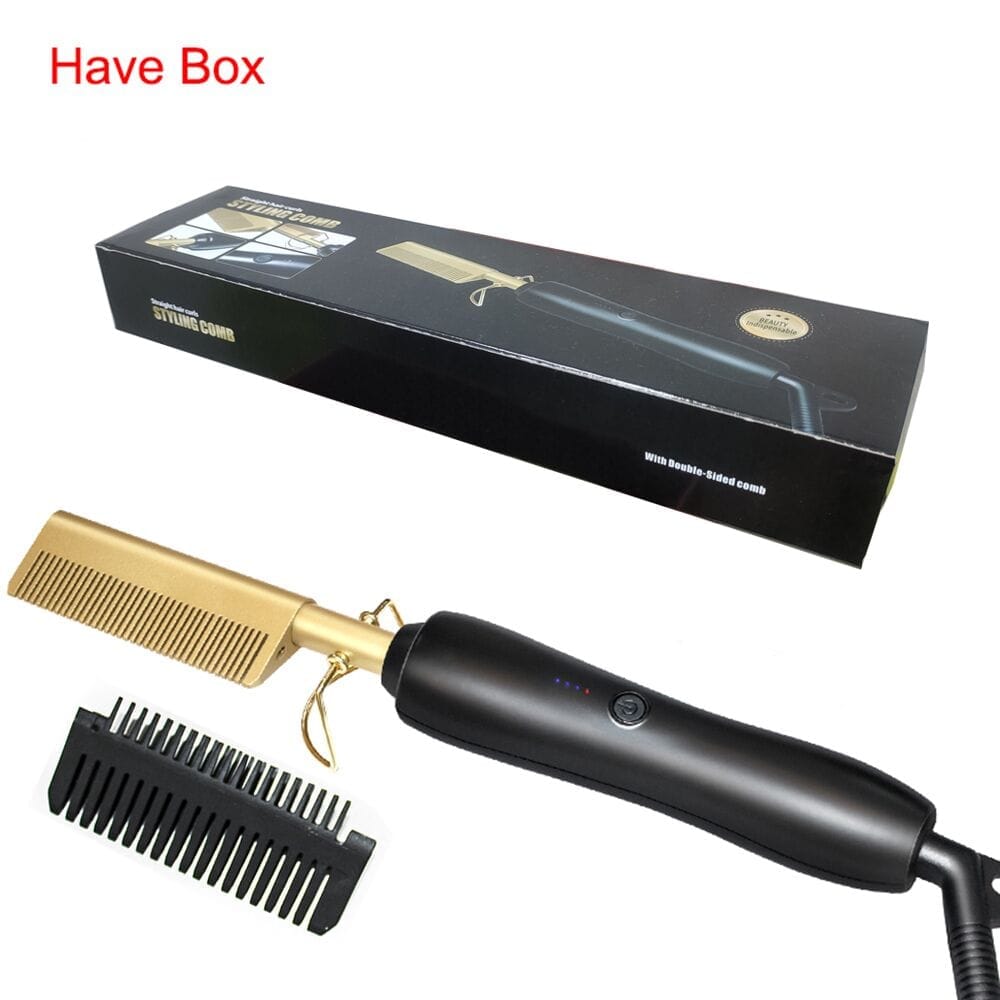 Hot comb shop flat iron