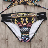 2018 Sexy Bandage Aztec Bikini String Strappy Swimwear Bennys Beauty World