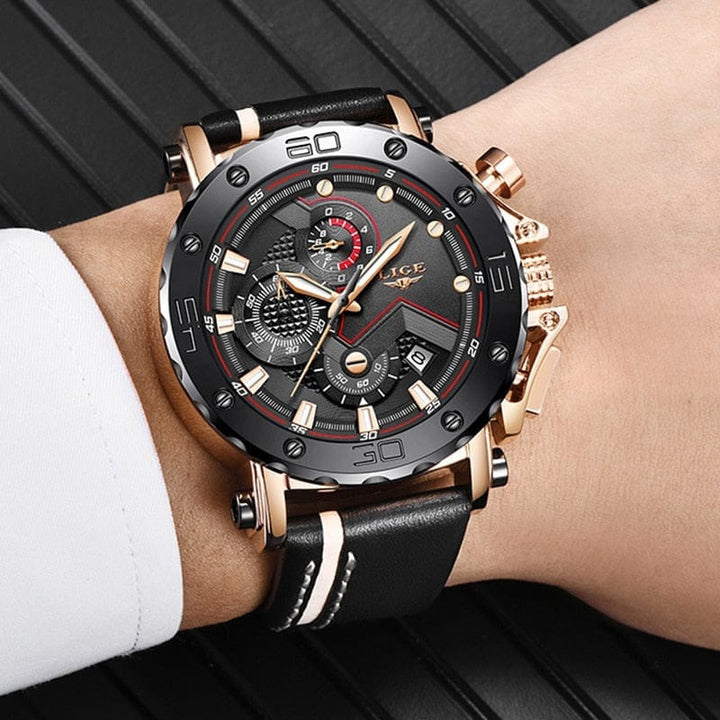 2020 LIGE New Fashion Men's Watches Top Brand Luxury Military Quartz Watch Bennys Beauty World