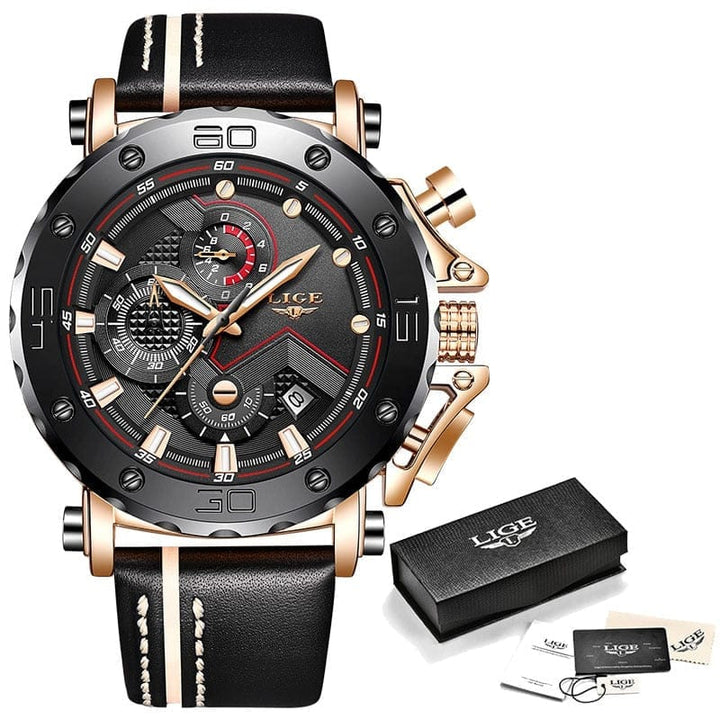 2020 LIGE New Fashion Men's Watches Top Brand Luxury Military Quartz Watch Bennys Beauty World