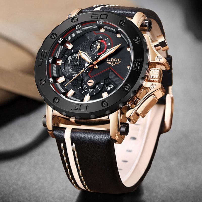 2020 LIGE New Fashion Men's Watches Top Brand Luxury Military Quartz Watch Bennys Beauty World