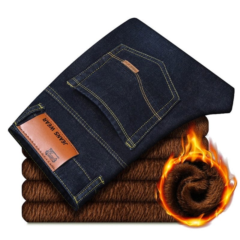2020 New Men Warm Jeans High Quality Famous Brand  Winter Jeans Bennys Beauty World