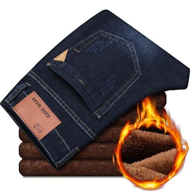 2020 New Men Warm Jeans High Quality Famous Brand  Winter Jeans Bennys Beauty World