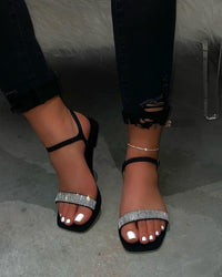 2020 New Summer Rhinestone Sexy Women Sandals Crystal Back Strap Shoes Bennys Beauty World