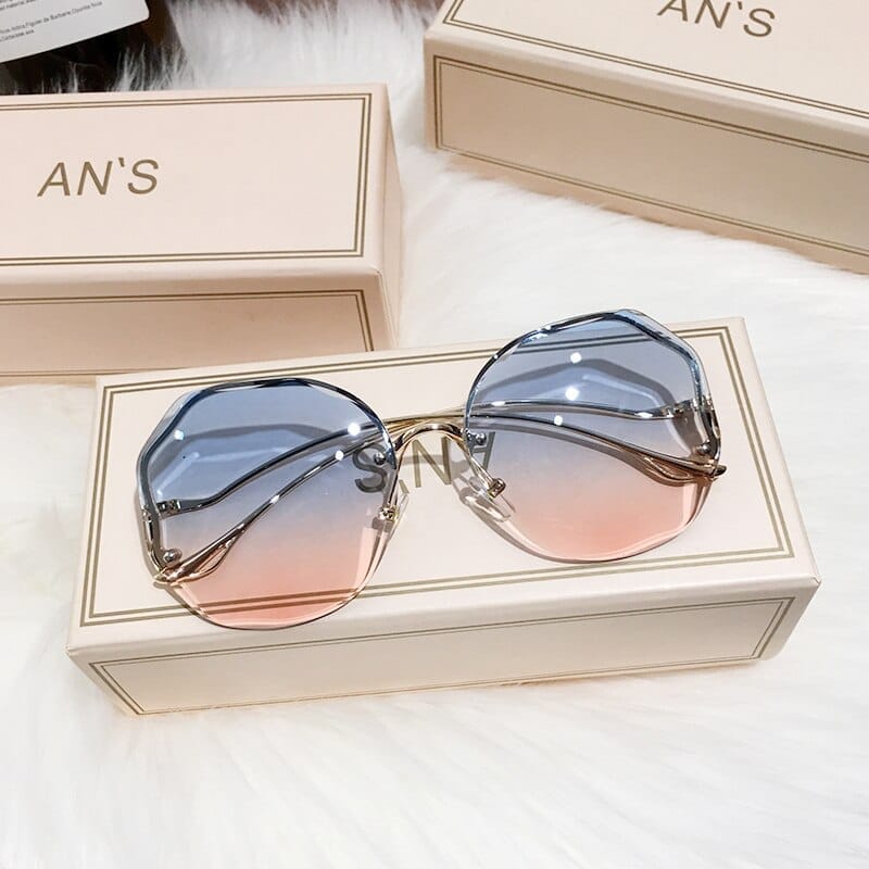 2021 New Women Sunglasses Rimless UV400 Bennys Beauty World