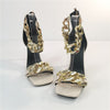 2021 new design gold chain square toe women high heel sandals Bennys Beauty World