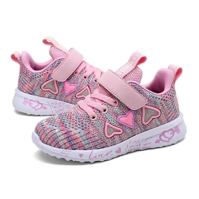 2022 Girls Casual Shoes Light Mesh Sneakers For Kids Bennys Beauty World