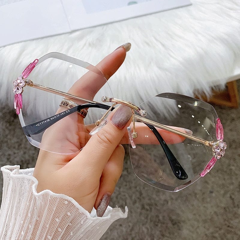 Designer top rhinestone sunglasses