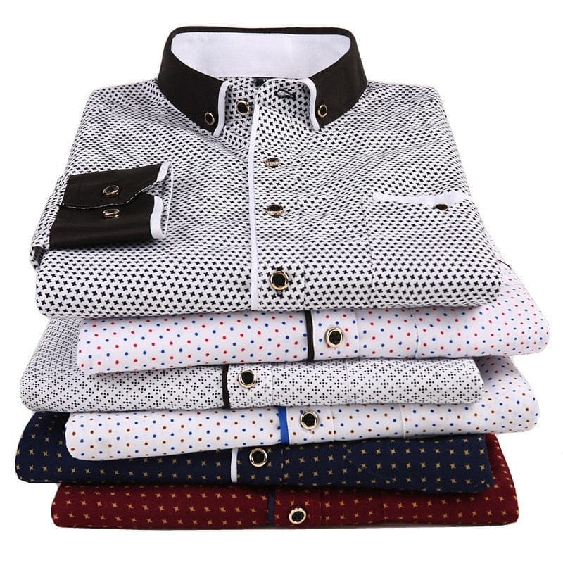 2022 Men's Fashion Casual Long Sleeved Printed Shirt BENNYS 