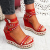 2022 NEW Wedges Sandals Summer Pumps with Ankle Strap Bennys Beauty World