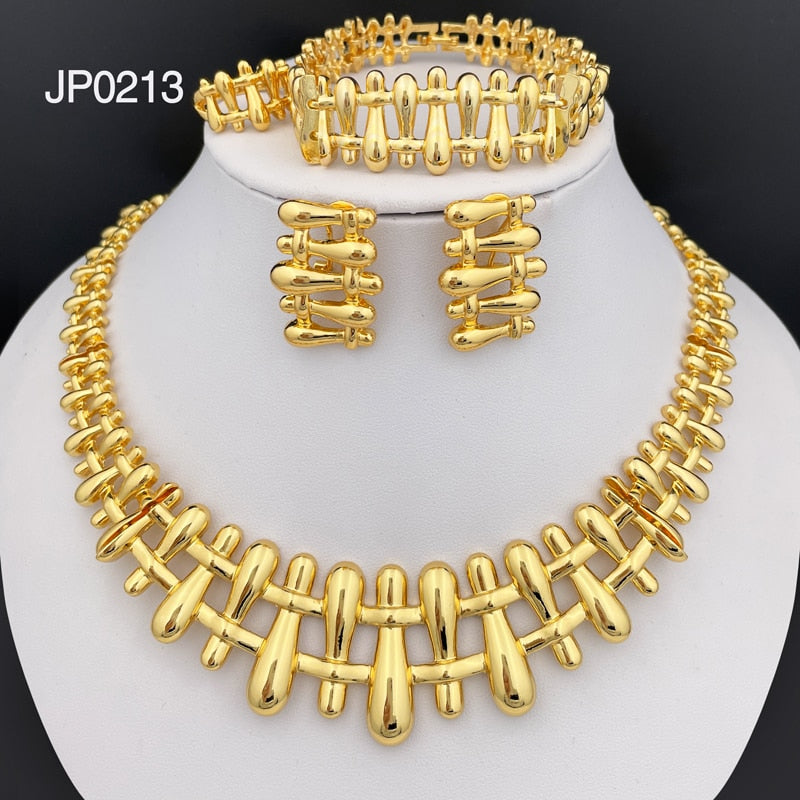 2022 New Design Women&#39;s Fashion Jewelry Bohemian Style Necklace Earrings Bracelet Ring Set for Wedding Party Gift Bennys Beauty World