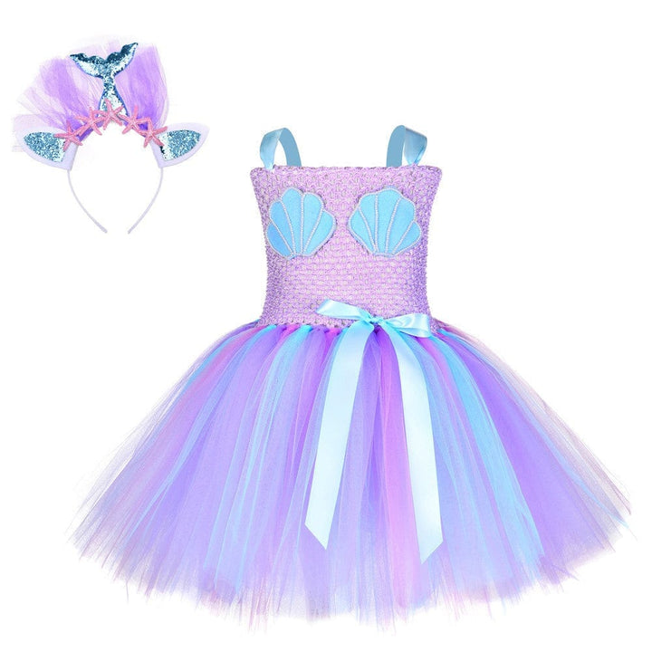 2022 New Fashion Kids Clothes Puffy Mermaid Girl sSequin Tutu Dress Bennys Beauty World