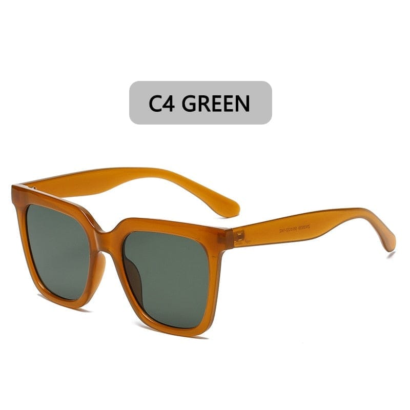 2022 New Fashion Sunglasses Women Brand Designer Retro Rectangle Sun Glasses C4 / Square