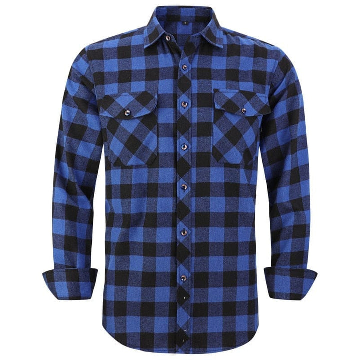 2022 New Men's Plaid Flannel Shirt Male Regular Shirt BENNYS 