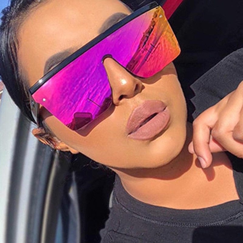 2022 Oversized Sunglasses Women Big Frame Square  Sun Glasses Bennys Beauty World