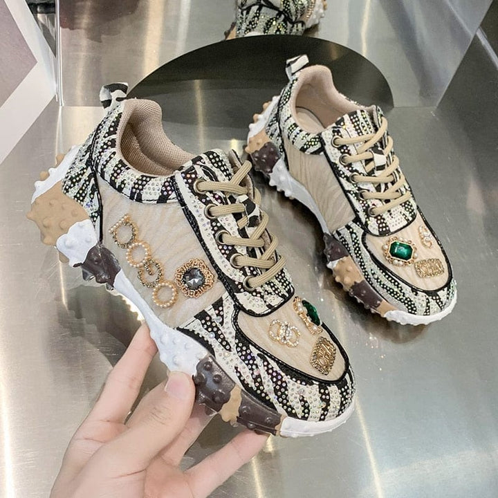 2022 Spring And Summer Women's Rhinestone Running Shoes Bennys Beauty World