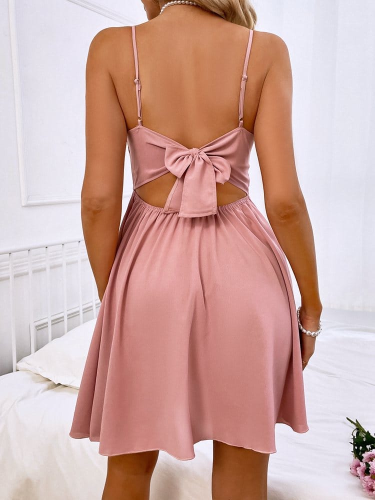 2022 Spring Summer New High Waist Lace Pink Chic Dress Bennys Beauty World