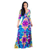 2022 Summer Fashion Women Tropic Floral Print Maxi Dress Bennys Beauty World