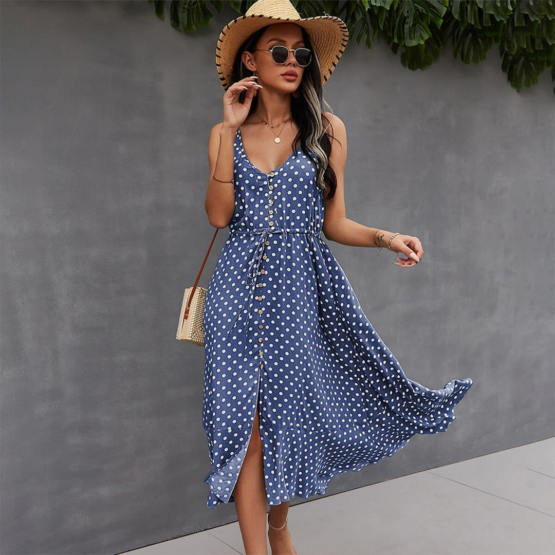 2022 Summer Women Midi Sundress Boho Beach Sexy Dress Bennys Beauty World