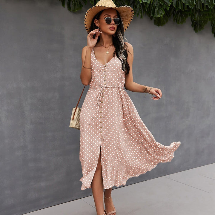 2022 Summer Women Midi Sundress Boho Beach Sexy Dress Bennys Beauty World