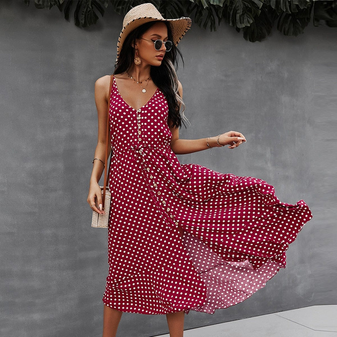 2022 Summer Women Midi Sundress Boho Beach Sexy Dress Bennys Beauty World