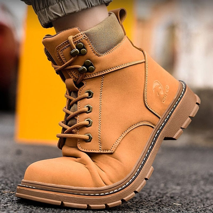 2023 Leather Boots Men Safety Shoes Men For Work Boots Bennys Beauty World