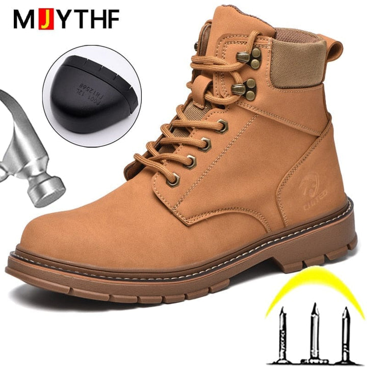 2023 Leather Boots Men Safety Shoes Men For Work Boots Bennys Beauty World