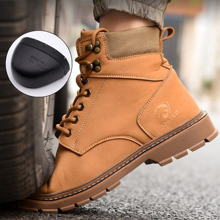 2023 Leather Boots Men Safety Shoes Men For Work Boots Bennys Beauty World