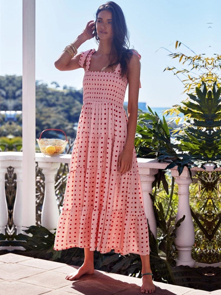 2023 New Casual Long Women Print Dress Bennys Beauty World