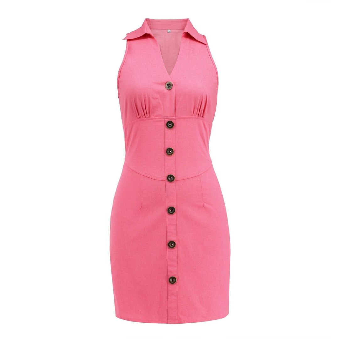 2023 spring/summer new women's sexy sleeveless A-shaped denim dress Bennys Beauty World