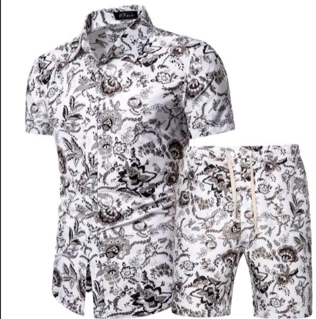Summer New Fashion Men's Casual Printed Shirts for Men-348-Bennys Beauty World