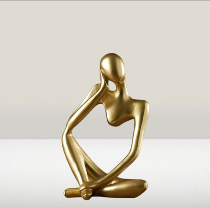 Desktop Decor Figurine in a Golden Color-Ornaments-Arlik interiors