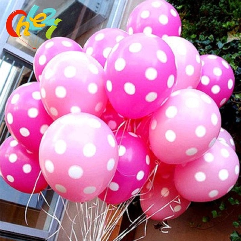 20pcs Polka Dot Latex Balloons baby birthday Wedding Decoration Bennys Beauty World