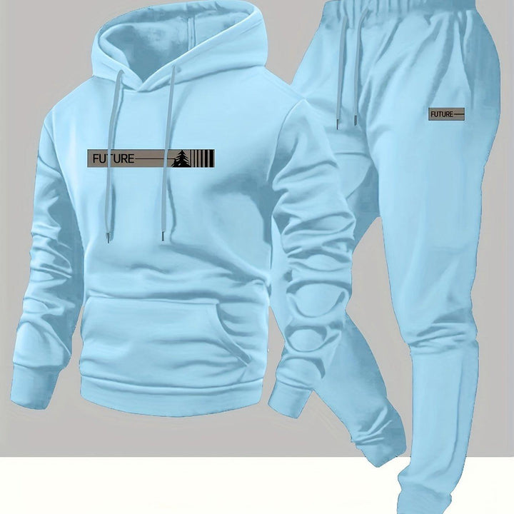 Men's Two-Piece Set Hoodie and Tapered Sweatpants