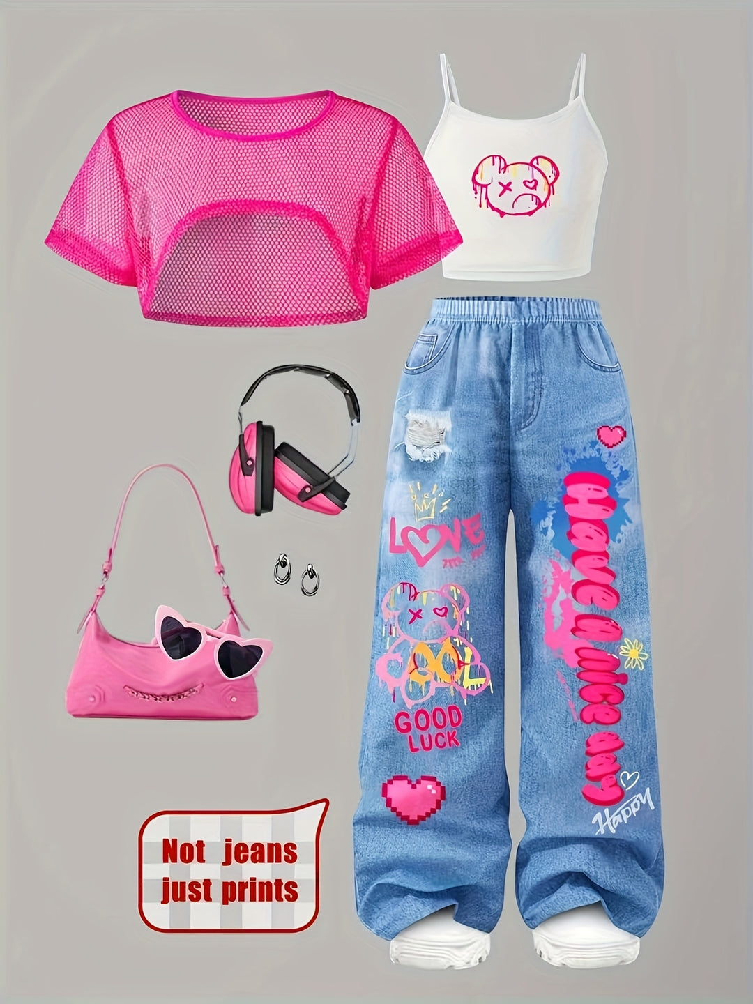 Spring And Summer, a Three-Piece Set for Pre-Teen Girls: