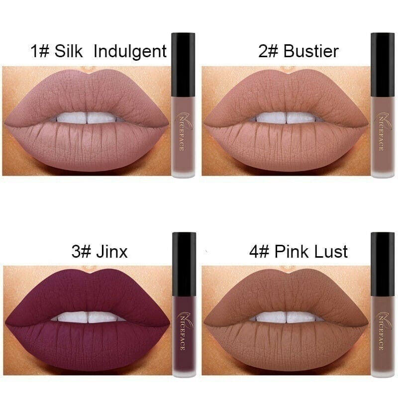 24 Colors Liquid Lipstick Waterproof Matte Pigmented Lip Gloss Bennys Beauty World